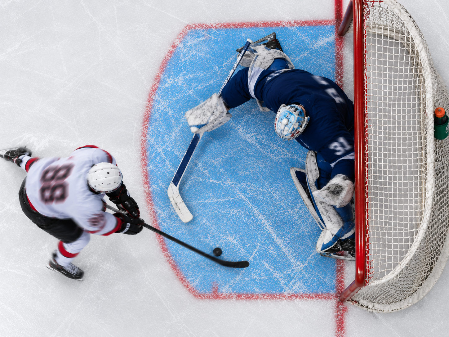  Illustration: Goaltending cannot be evaluated by save percentage or goals-against average alone. Illustrative image generated with ChatGPT (AI).